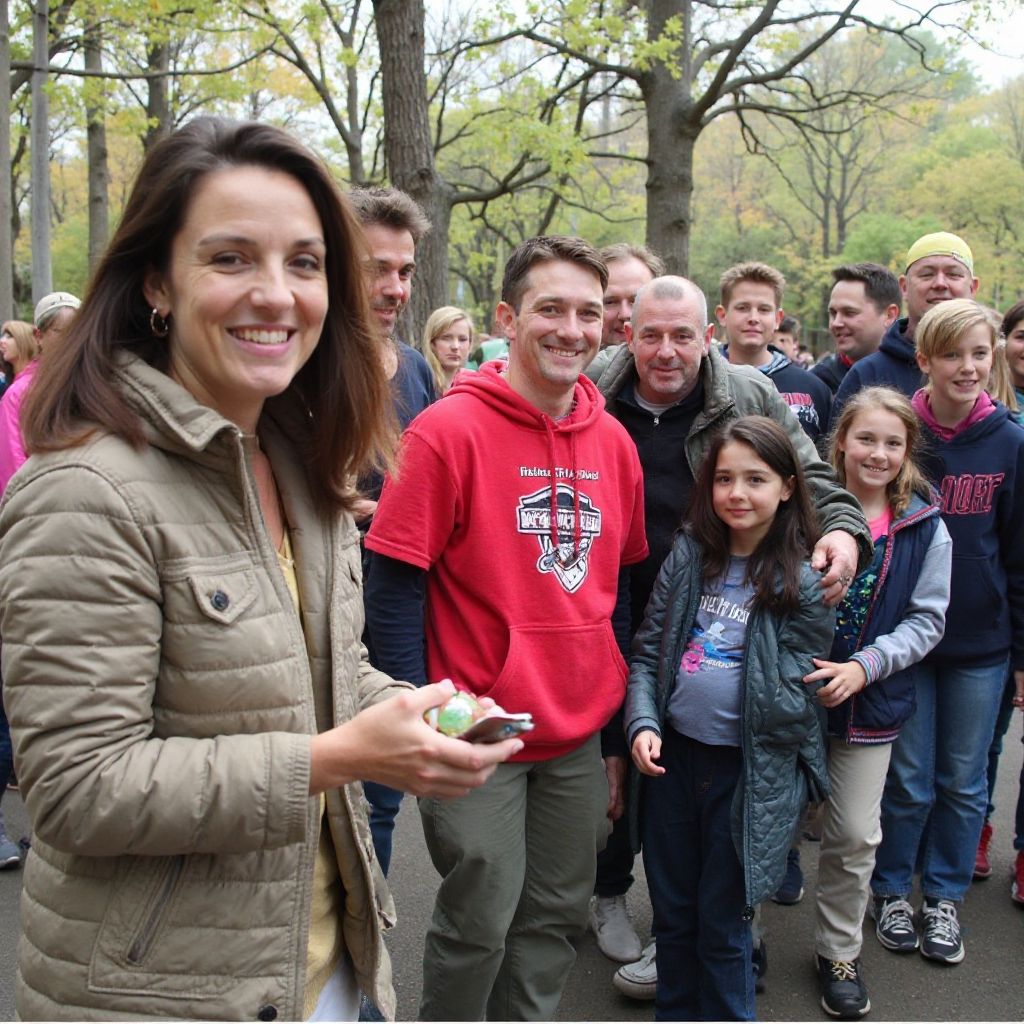 Park founders with children at opening day celebration