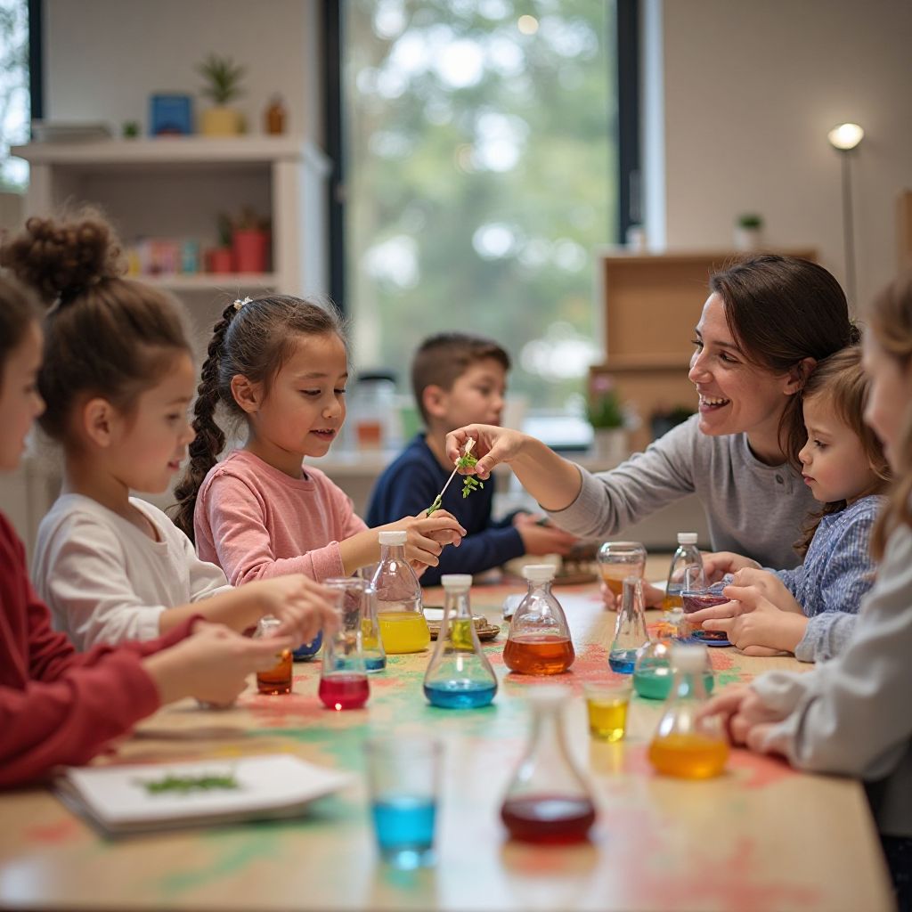 Educational workshop children learning through play