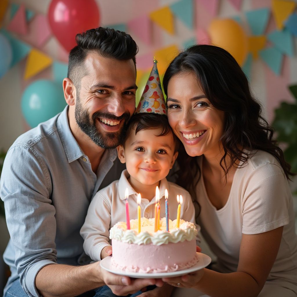 Roberto and Maria Santos celebrating birthday party